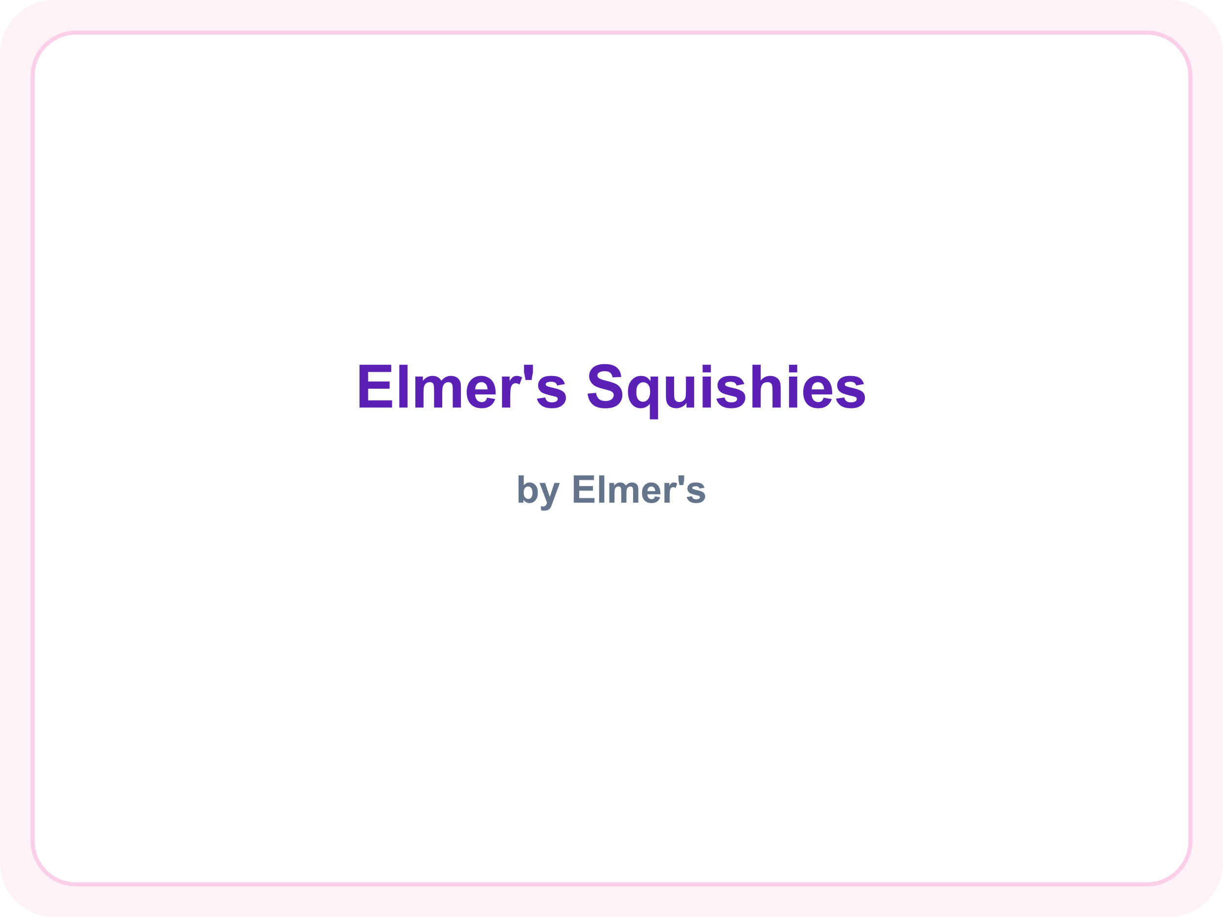Elmer's Squishies brand name (placeholder — official logo not available)