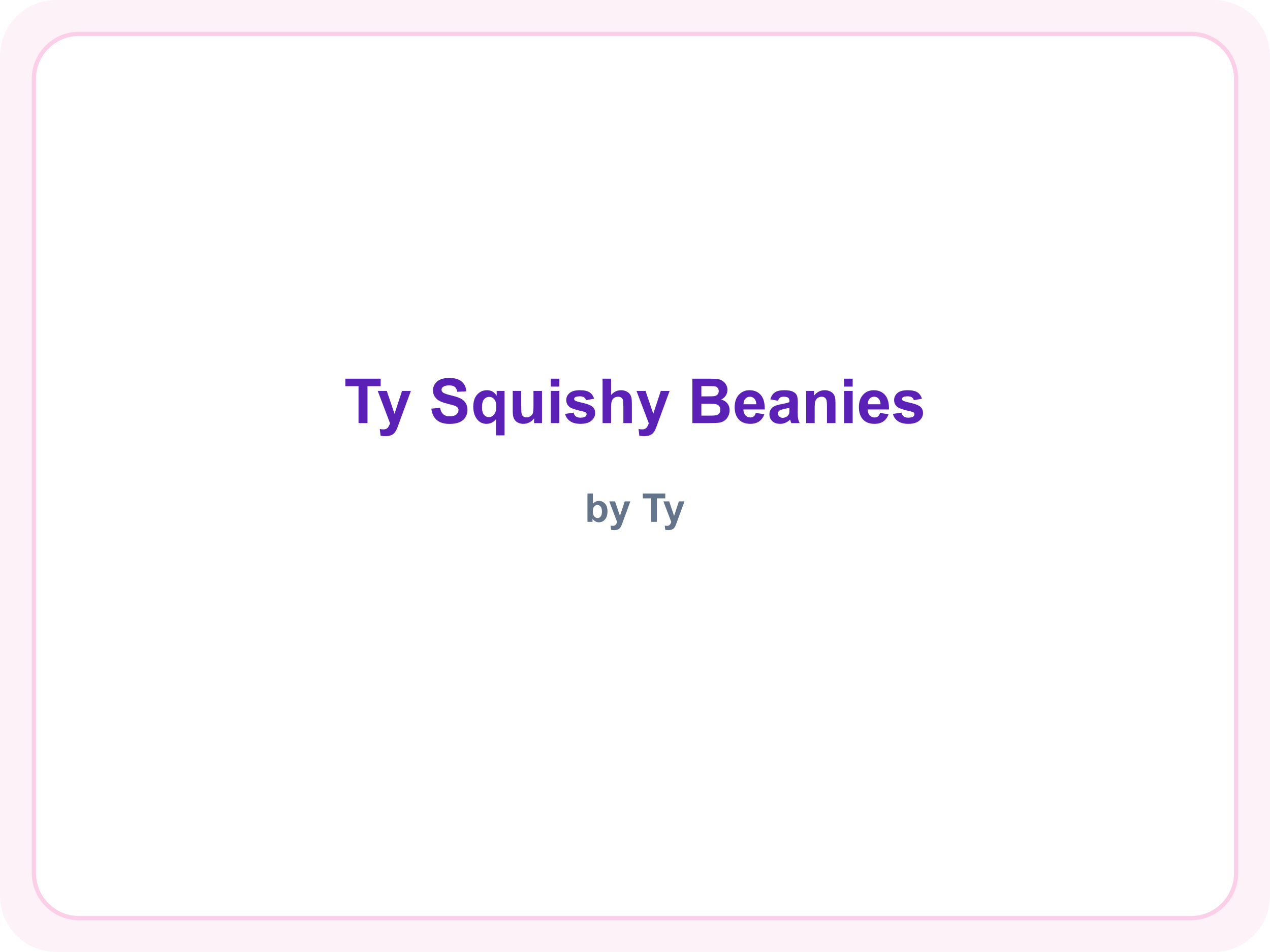 Ty Squishy Beanies brand name (placeholder — official logo not available)