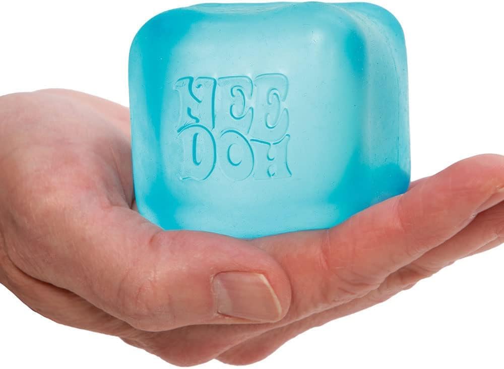 Schylling NeeDoh Nice Cube solid sensory squeeze cube fidget toy color may vary